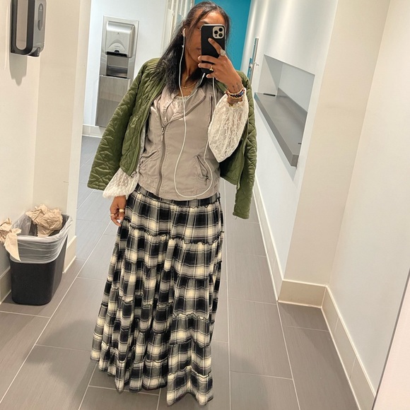 Denim & Supply Ralph Lauren tiered plaid maxi skirt - Picture 1 of 10